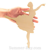 Laser Cut Out Wooden Arabesque Pose Ballerina