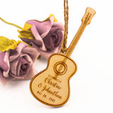 Personalized Wooden Laser Engraved Guitar Wedding Party Favor Gift Tags