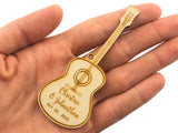 Personalized Wooden Laser Engraved Guitar Wedding Party Favor Gift Tags