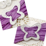 Metallic Silver Butterfly Buckles