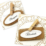 Personalized Burlap Place Cards