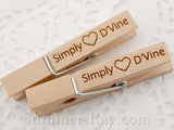 Wooden Peg Engraved Greetings/Wishes/Wordings - 20 pieces