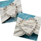 Diamante Rhinestone Heart Buckles