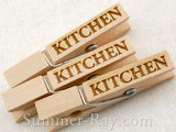 Wooden Peg Engraved Greetings/Wishes/Wordings - 20 pieces