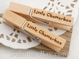 Wooden Peg Engraved Greetings/Wishes/Wordings - 20 pieces