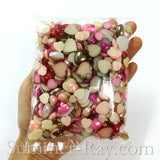Pearl Heart Multi Size and Colors - 1200 pieces
