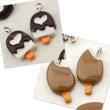 Cabochon Resin Chocolate Popsicle with Eye Bolt