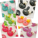 Cabochon Resin Glitter Bunny