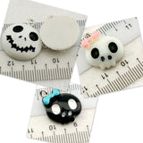Cabochon Resin Skull Head with Eye Bolt