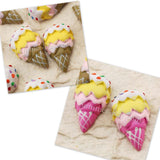 Cabochon Resin Triple Scoop Ice Cream Cone