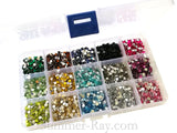 Rhinestones 4mm Mixed Color in Storage Box - 4500 pieces