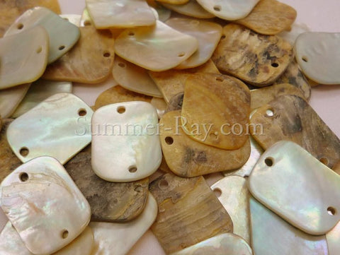 Seashell Buttons - Rectangle 50 pieces