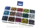 Hot Fix Rhinestones SS10 (2.8mm) Mixed Color in Storage Box - 10800 pieces