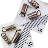 White Gold Plated Crimp Coil End Connector