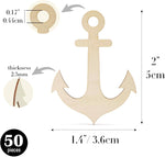 Laser Cut Wooden Veneer Anchor 2" Scrapbooking Embellishment