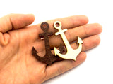 Laser Cut Wooden Veneer Anchor 2" Scrapbooking Embellishment