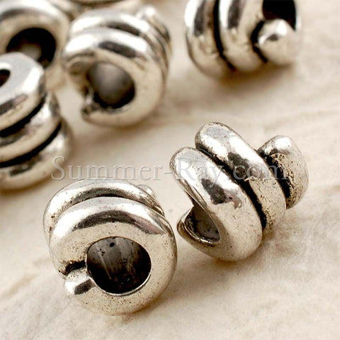 Tibetan Silver Spacer Beads - Coiled 25 pieces