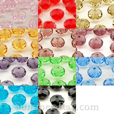 5040 Donut Glass Beads 8mm - 72 pieces