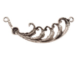 Tibetan Antique Silver Feather Charm Pendant
