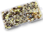 Flat Back Pearls Brown Series in Storage Box - 2000 pieces