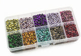 Hot Fix Rhinestuds SS10 (2.8 mm) Mixed Color in Storage Box - 10080 pieces Set #2