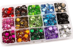 Rhinestones 10mm Mixed Color in Storage Box - 300 or 600 pieces