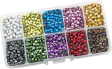 Hot Fix Rhinestuds SS16 (4mm) Mixed Colors in Storage Box - 5760 pieces