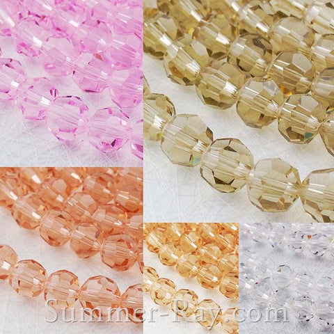 Rondelle Faceted Glass Beads 8mm - 44 pieces