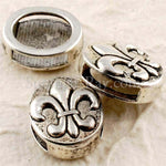 Tibetan Silver Spacer Beads - Fleur de Lis 20 pieces