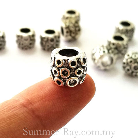 Tibetan Silver Spacer Beads (T11410) - 25 pieces