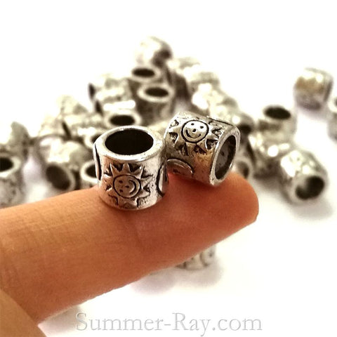 Tibetan Silver Spacer Beads (T11450) - 25 pieces –