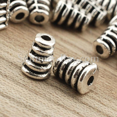 Tibetan Silver Spacer Beads (T1514) - 100 pieces