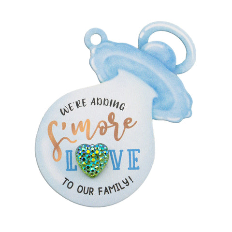 We're Adding S'More Love Baby Pacifier Baby Shower Tags with Rhineston ...