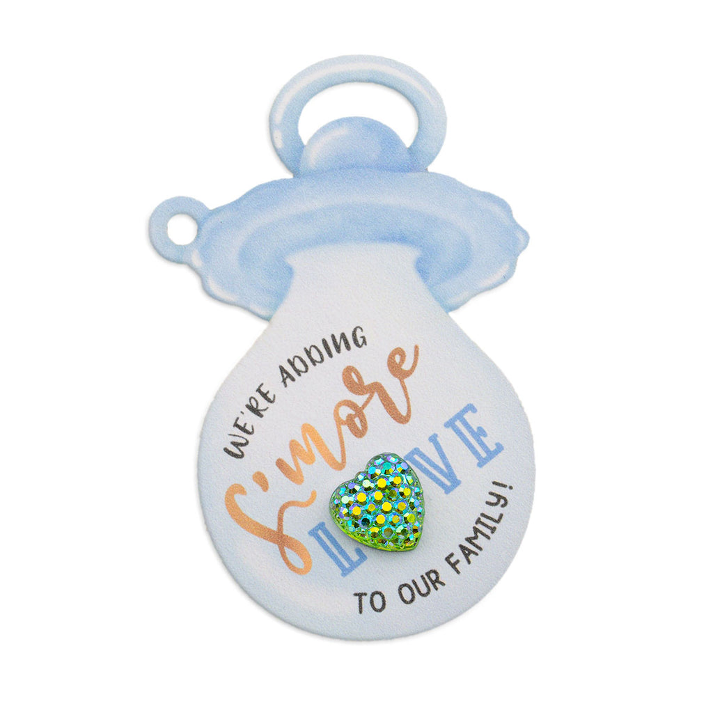 We're Adding S'More Love Baby Pacifier Baby Shower Tags with Rhineston ...