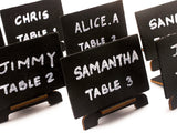 Blank Black Wooden Chalkboard Wedding Party Place Cards Escort Cards with Easels