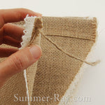 Hessian Burlap Bunting with Crochet Lace