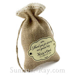 Personalized Cream Gift Tags and Brads for Burlap Bags