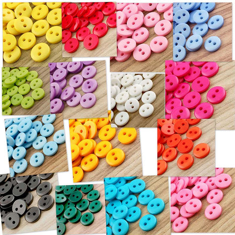 Doll Buttons 9mm (2 eye) - 200 pieces