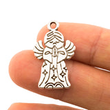 Tibetan Silver Praying Angel Charm Pendant