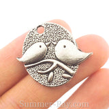 Tibetan Silver Love Birds Charm Pendant