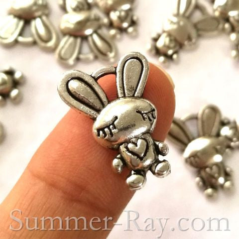 Tibetan Silver Bunny Rabbit Charm Pendant – Summer-Ray.com