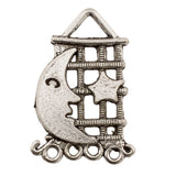 Tibetan Silver Moon and Star Earring Chandlier Charm Pendant