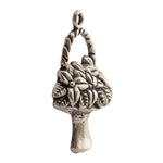 Tibetan Silver Flower Basket Charm Pendant