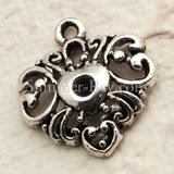 Tibetan Silver Filigree Heart Charm Pendant