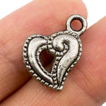 Tibetan Silver Heart Charm Pendant