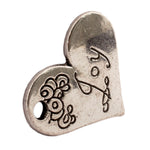 Tibetan Silver Heart with Joy Charm Pendant