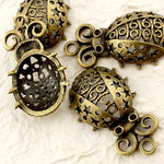 Tibetan Antique Bronze Ladybug Charm Pendant
