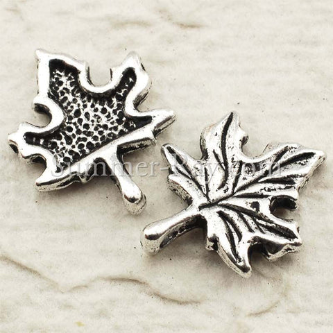 Tibetan Silver Maple Leaf Charm Pendant