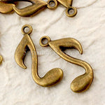 Tibetan Antique Bronze Quaver Note Charm Pendant