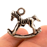 Tibetan Silver Rocking Horse Charm Pendant